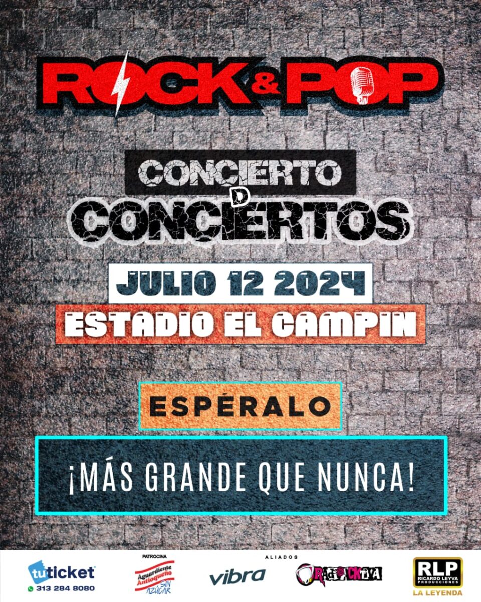 Vuelve el Concierto de Conciertos al Campín El esperado 'Concierto de Conciertos: Rock y Pop' regresa este 12 de julio al estadio El Campín de Bogotá.