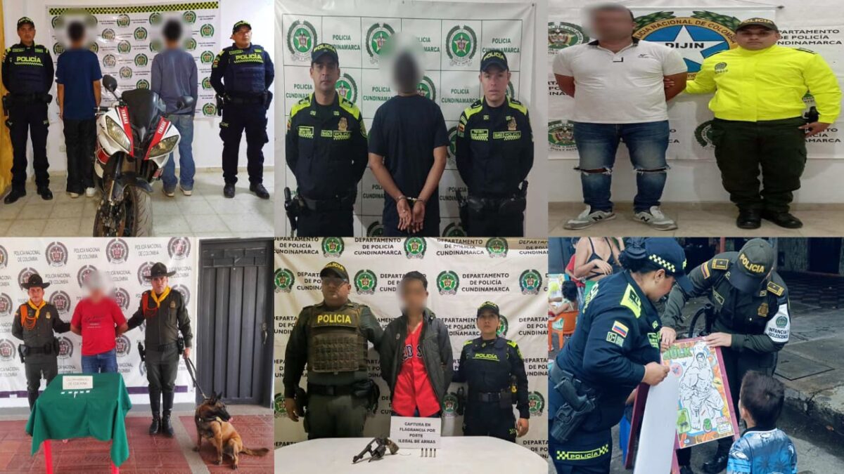 35 personas fueron capturadas por las autoridades este fin de semana en Cundinamarca La Policía Nacional, a través de sus diversos grupos y unidades especializadas, logró la captura de 35 personas por diferentes delitos en el departamento de Cundinamarca.