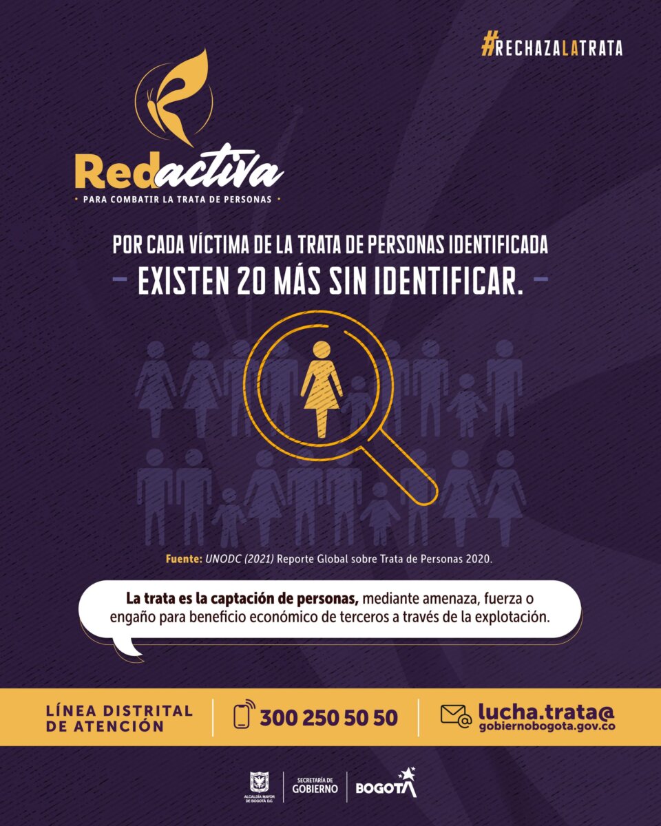 Distrito lanza RedActiva, la nueva estrategia para combatir la trata de personas RedActiva es una iniciativa que busca establecer mecanismos efectivos de respuesta y atención a las víctimas de trata de personas.