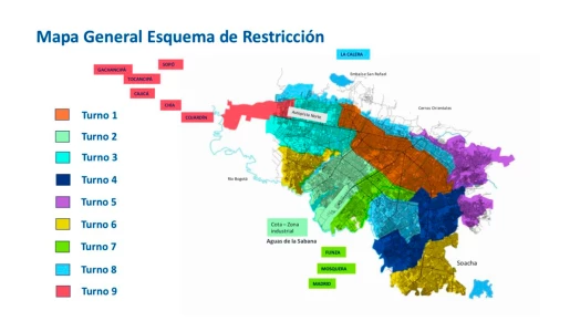 Estas son las zonas y horarios en los que funcionará el racionamiento de agua en Bogotá En la mañana de este lunes, el alcalde Carlos Galán explicó como serán las restricciones de agua en la capital.
