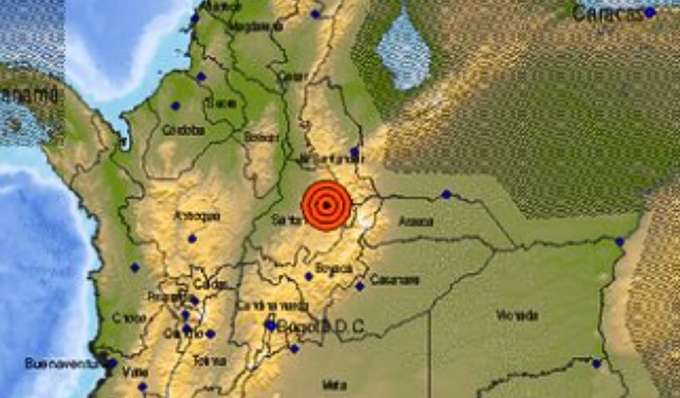Fuerte temblor sacudió al país este viernes El Servicio Geológico Colombiano informó que a las 7:07 a. m. y a las 10:08 a. m. de este viernes 5 de abril, un temblor de magnitud 4.5 y otro de magnitud 3.3, respectivamente, sacudieron al país.
