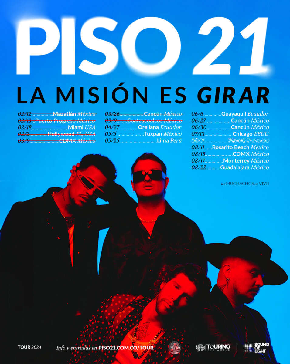 Piso 21 anuncia nuevas fechas en México Piso 21, la sensación de la música urbana, regresa con fuerza al país Azteca para ofrecer una serie de conciertos que desde ya prometen hacer vibrar a sus fans.