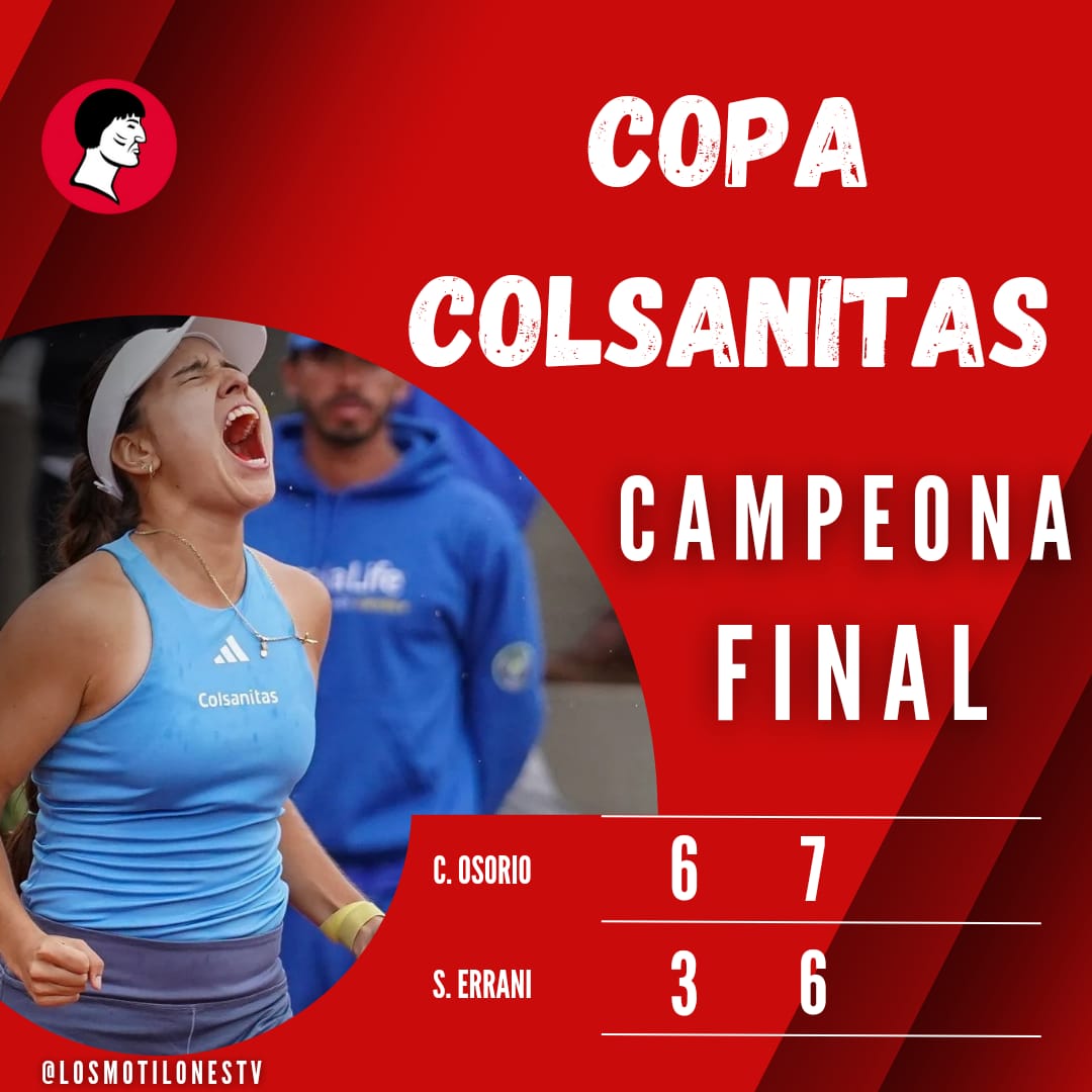 María Camila Osorio se coronó campeona de la Copa Colsanitas La tenista colombiana Camila Osorio se coronó campeona de la Copa Colsanitas, disputada en Bogotá, tras superar en la final a la checa Marie Bouzkova, número 42 del mundo, por 6-3, 7-6(5).