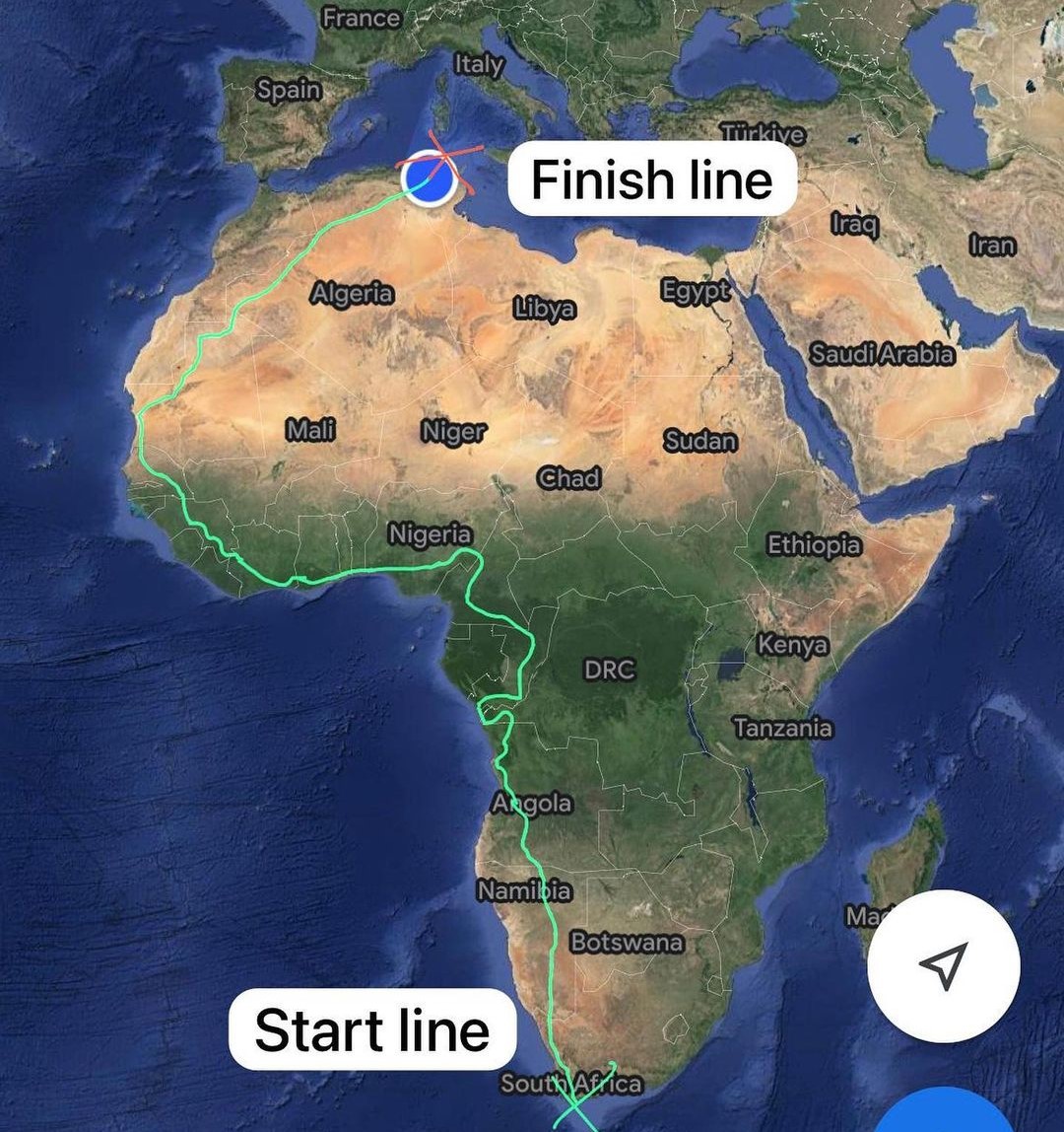 ¡De punta a punta! Hombre cruzó África corriendo casi un año entero Ruseell Cook recorrió 16 mil kilómetros y recaudó 700.000 dólares para obras benéficas.